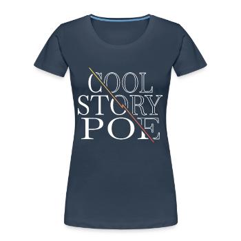 Terre présente croire conspiration idée présente - T-shirt bio Premium Femme - bleu marine - Devant - Mia (176cm)