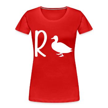 Rente Ente Wortwitz Wortspiel Bürohumor - Frauen Premium Bio T-Shirt - Navy - Vorne - Mia (176cm)
