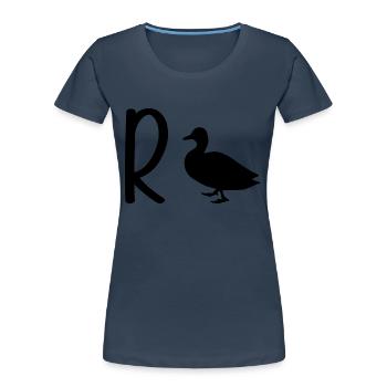 Rente Spruch Ente Geschenk - Frauen Premium Bio T-Shirt - Navy - Vorne - Mia (176cm)