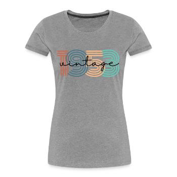 1953 Vintage Retro - Frauen Premium Bio T-Shirt - Navy - Vorne - Mia (176cm)