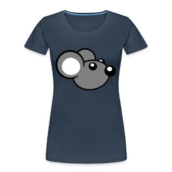 Mouse Mouse Cute Little Rat Rodent Friendly - Women's Premium Organic T-Shirt - navy - Front - Mia (176cm)