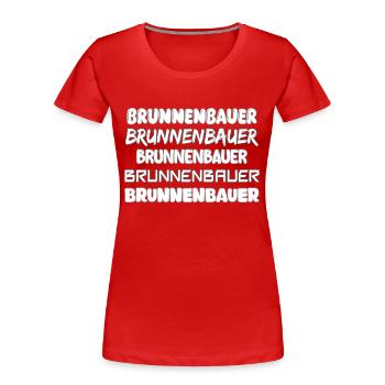 Job Well Builder - T-shirt bio Premium Femme - bleu marine - Devant - Mia (176cm)