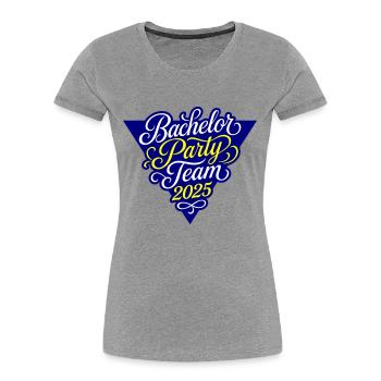 Bachelor Party Team 2025 - Women's Premium Organic T-Shirt - navy - Front - Mia (176cm)