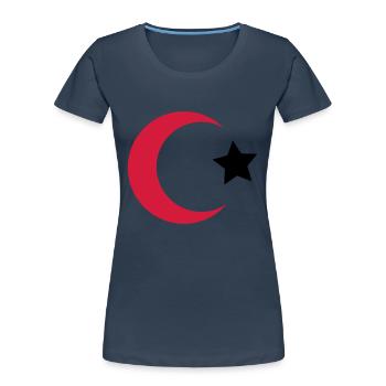 türkei - Frauen Premium Bio T-Shirt - Navy - Vorne - Mia (176cm)