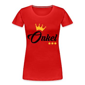 Onkel / Tante / Vetter / Cousin / Kusine - Frauen Premium Bio T-Shirt - Navy - Vorne - Mia (176cm)