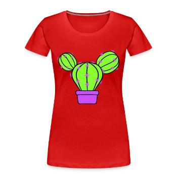 Small Cactus Spines Desert Cacti Flower Pot - Women's Premium Organic T-Shirt - navy - Front - Mia (176cm)