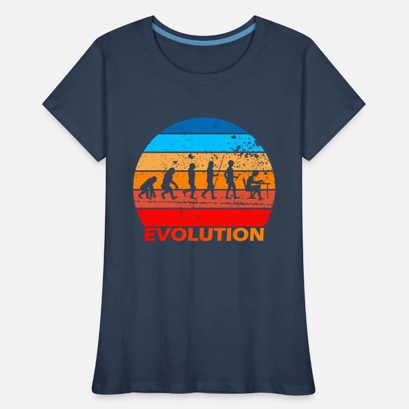 Evolution of IT EDP Computer Science Computer Nerds Women's Premium Organic T-Shirt