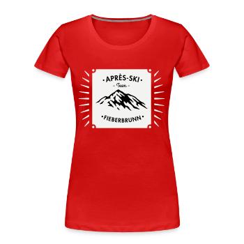 Après-Ski Fieberbrunn - Women's Premium Organic T-Shirt - navy - Front - Mia (176cm)