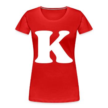 Letter k - Women's Premium Organic T-Shirt - navy - Front - Mia (176cm)