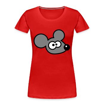 Maus Mäuschen Süße Kleine Ratte Nager Lustig Comic - Frauen Premium Bio T-Shirt -  - Vorne - Mia (176cm)