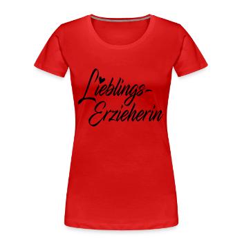 Lieblingserzieherin - Frauen Premium Bio T-Shirt - Navy - Vorne - Mia (176cm)
