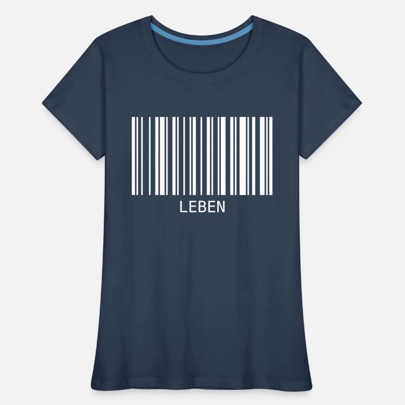 Barcode das Wort Leben Code lustig Lebensstil Frauen Premium Bio T-Shirt