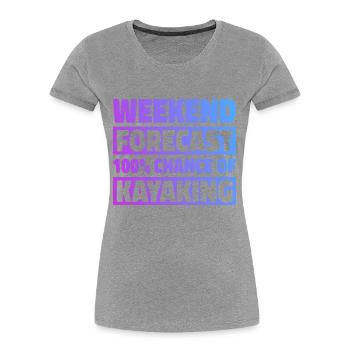Weekend Foreacst 100% Chance Of Kayaking Rower Row - Frauen Premium Bio T-Shirt - Navy - Vorne - Mia (176cm)