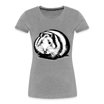 Hamster mignon animal rongeur animaux drôle animal 12 - T-shirt bio Premium Femme - bleu marine - Devant - Mia (176cm)
