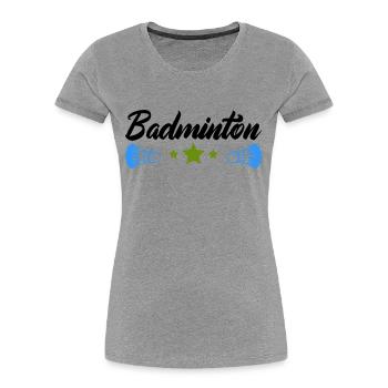 badminton - T-shirt bio Premium Femme - bleu marine - Devant - Mia (176cm)