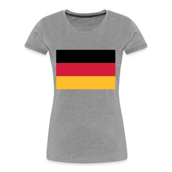 fahne_ger - Frauen Premium Bio T-Shirt - Navy - Vorne - Mia (176cm)