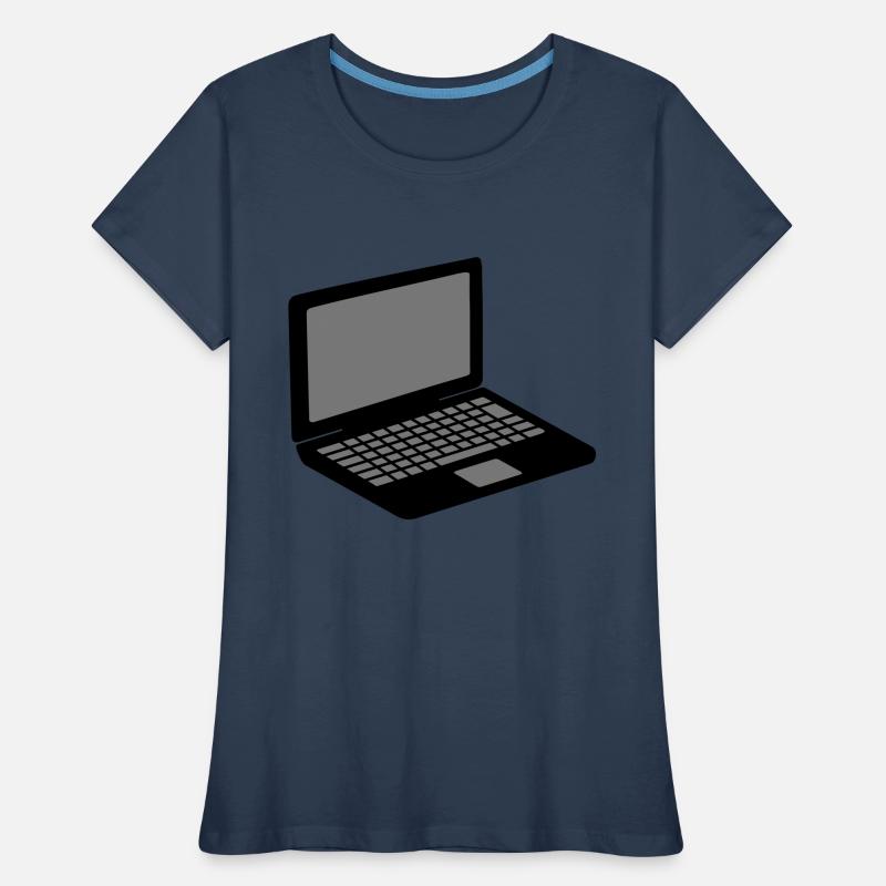 laptop notebook tablet computer pc mobil bildschir Frauen Premium Bio T-Shirt