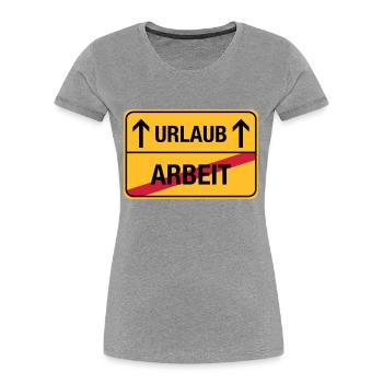 Arbeit – Urlaub (dh) Endlich Urlaub - Frauen Premium Bio T-Shirt - Navy - Vorne - Mia (176cm)