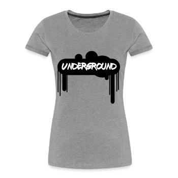 Spray Underground –Graffiti Style Streetart Design - Frauen Premium Bio T-Shirt - Navy - Vorne - Mia (176cm)