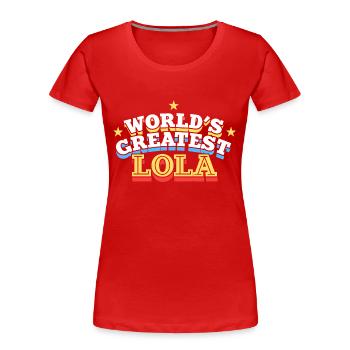 Großartiges Lola Filipino Design für stolze Pinoys - Frauen Premium Bio T-Shirt - Navy - Vorne - Mia (176cm)