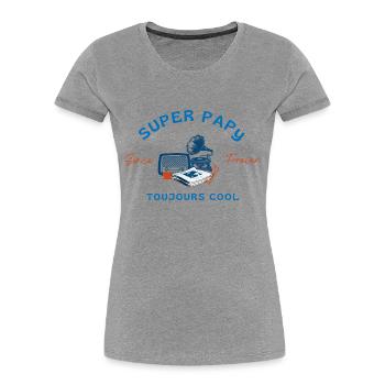 Super Opa immer cool - Opa Geschenkidee - Frauen Premium Bio T-Shirt - Navy - Vorne - Mia (176cm)