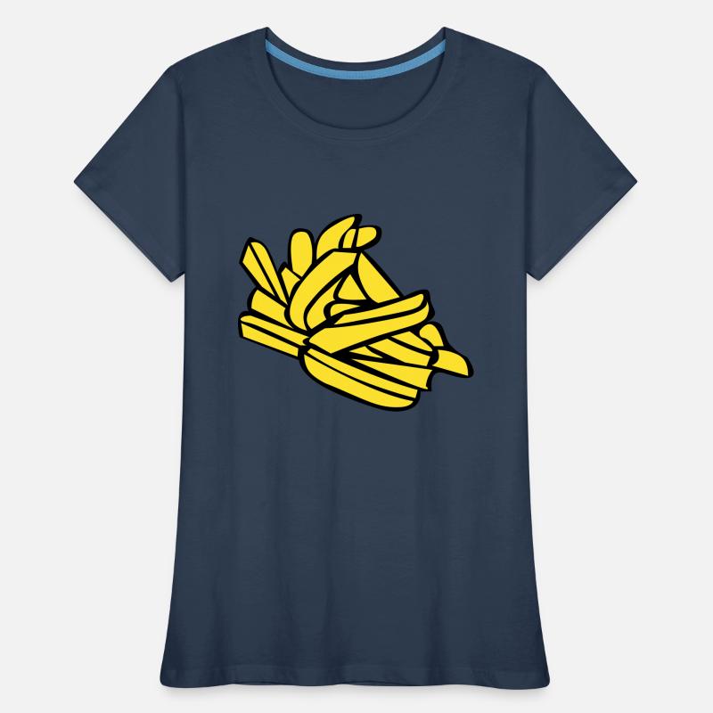 Pommes frites oder Chips Frauen Premium Bio T-Shirt