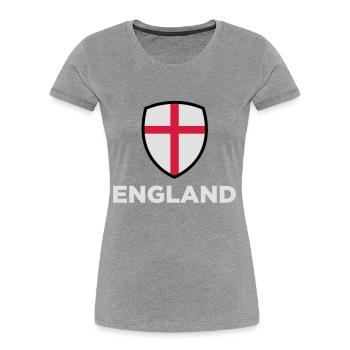 National Flag Of England - Women's Premium Organic T-Shirt - navy - Front - Mia (176cm)