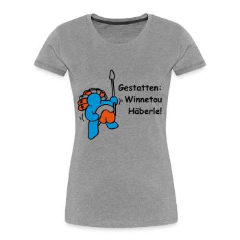 Winnetou Häberle - Frauen Premium Bio T-Shirt - Navy - Vorne - Mia (176cm)
