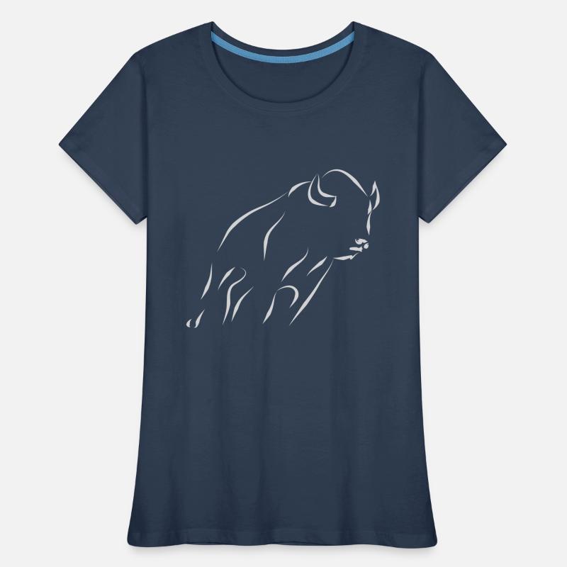Bison - hellgrau Frauen Premium Bio T-Shirt