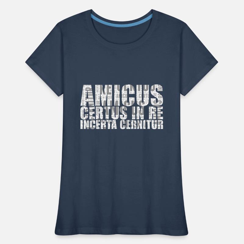 Amicus certus dans re incerta cernitur T-shirt bio Premium Femme