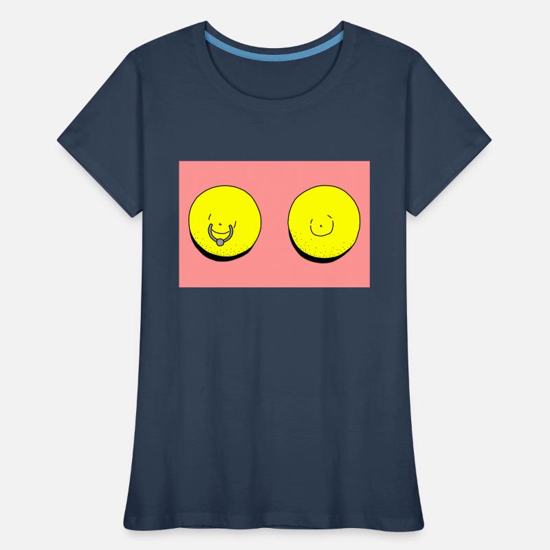 zitrone piercing rot Frauen Premium Bio T-Shirt