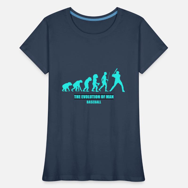 Evolution man baseball Frauen Premium Bio T-Shirt