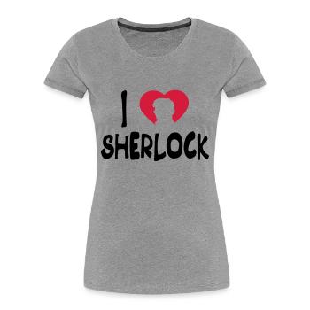 i love sherlock - Women's Premium Organic T-Shirt - navy - Front - Mia (176cm)