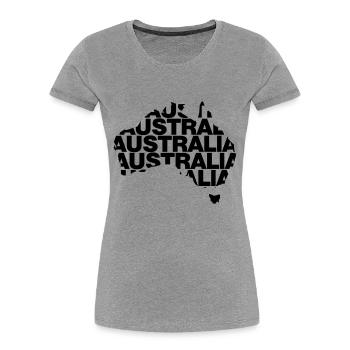 Australien - Frauen Premium Bio T-Shirt - Navy - Vorne - Mia (176cm)