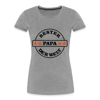 Bester Papa der Welt - Frauen Premium Bio T-Shirt - Navy - Vorne - Mia (176cm)