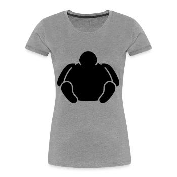 Sitting Fat Man - Frauen Premium Bio T-Shirt - Navy - Vorne - Mia (176cm)