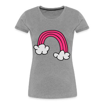 Kinderzeichnungen: Regenbogen - Women's Premium Organic T-Shirt - navy - Front - Mia (176cm)