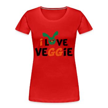 vegetarier - Frauen Premium Bio T-Shirt - Navy - Vorne - Mia (176cm)