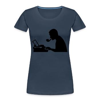 Journalist - Women's Premium Organic T-Shirt - navy - Front - Mia (176cm)