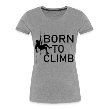 Bouldern Klettern Climbing - Frauen Premium Bio T-Shirt - Navy - Vorne - Mia (176cm)