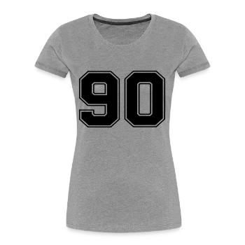 90 - T-shirt bio Premium Femme - bleu marine - Devant - Mia (176cm)