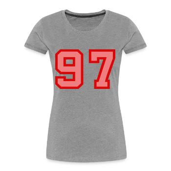 Cool Retro Retrostyle Jersey Number Back Number - Women's Premium Organic T-Shirt - navy - Front - Mia (176cm)