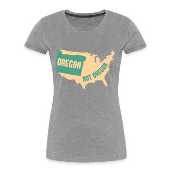 Oregon Nicht Oregon Design für stolze Oregonianer - Frauen Premium Bio T-Shirt - Navy - Vorne - Mia (176cm)