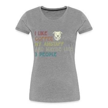 American Staffordshire Bull Terrier Staffy Dog - Women's Premium Organic T-Shirt - navy - Front - Mia (176cm)