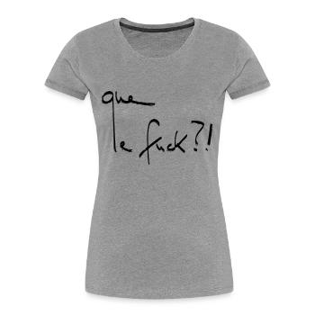 que le fuck Line Art - Minimalistisch - Frauen Premium Bio T-Shirt - Navy - Vorne - Mia (176cm)