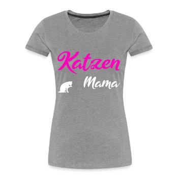 Katzen Mama white - Frauen Premium Bio T-Shirt -  - Vorne - Mia (176cm)
