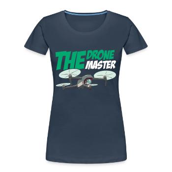 The Drone Master Drone Flying Quadcopter RC Pilot - Women's Premium Organic T-Shirt - navy - Front - Mia (176cm)
