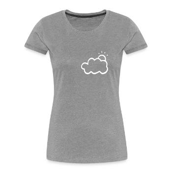 Sonnenaufgang hinter Wolken auf Regen folgt Sonnne - Frauen Premium Bio T-Shirt - Navy - Vorne - Mia (176cm)