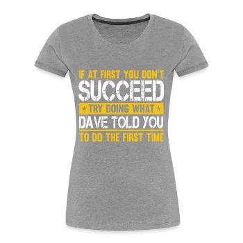 Funny Name Dave David - Women's Premium Organic T-Shirt - navy - Front - Mia (176cm)