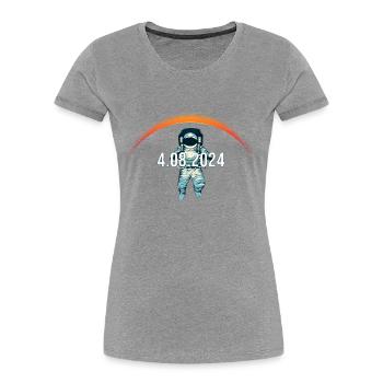 Totale Sonnenfinsternis 2024 - 4.08.24 Amerika - Frauen Premium Bio T-Shirt - Navy - Vorne - Mia (176cm)